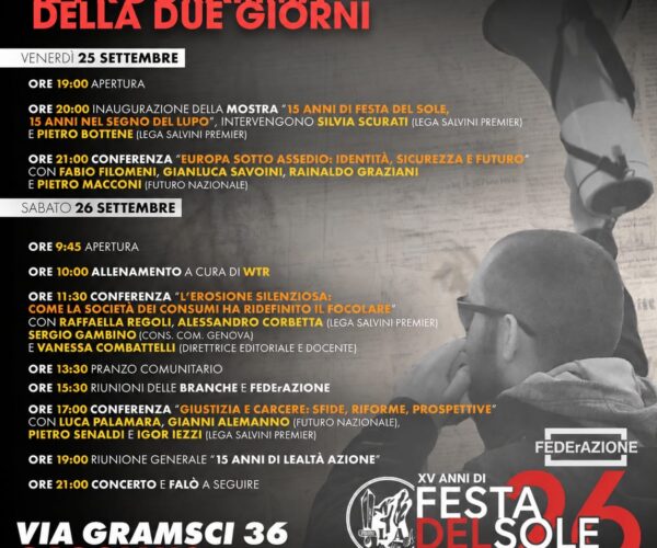 Festa del Sole 2026: il programma della due giorni