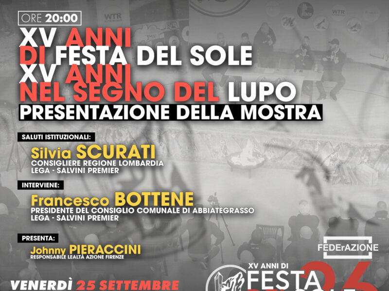 XV anni di Festa del Sole, XV anni nel segno del Lupo: presentazione della mostra